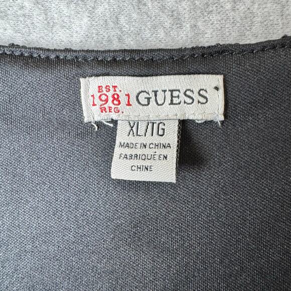 Guess Black Lace Top Women’s XL Wrap Stretch Floral Witchy Romantic Boho Y2K - Picture 2 of 11